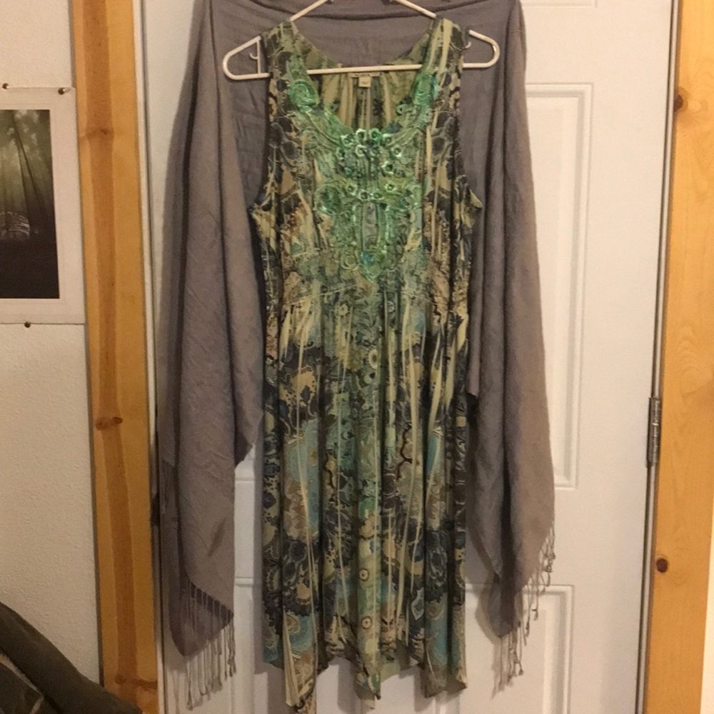 Beautiful embroidered sleeveless sundress